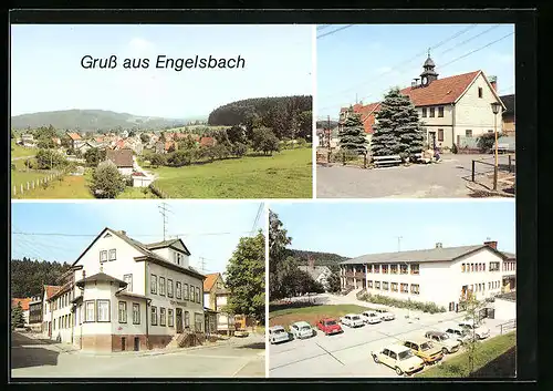AK Engelsbach, Teilansicht, Rat der Gemeinde, Gaststätte Zum Paradies, Urlaubersiedlung
