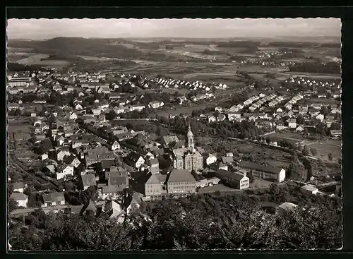 AK Pegnitz, Fliegeraufnahme vom Ort