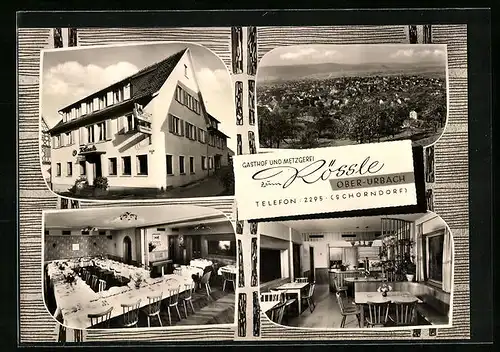 AK Ober-Urbach, Gasthof und Metzgerei Rössle