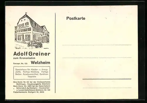 AK Welzheim, Adolf Greiner zum Kronenladen