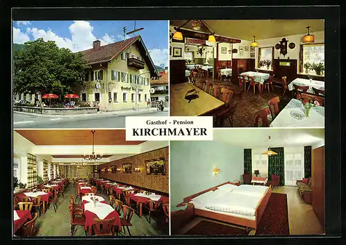 AK Farchant b. Garmisch, Gasthof-Pension Kirchmayer