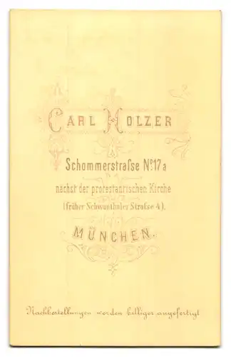 Fotografie Carl Holzer, München, Schommerstrasse 17a, Dame mit Hochsteckfrisur