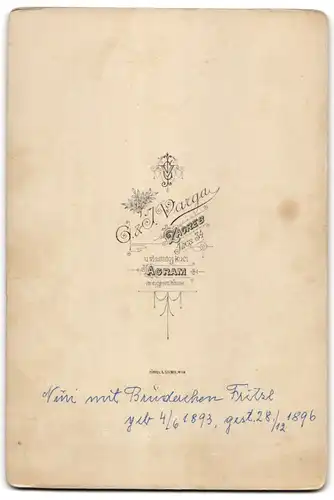 Fotografie G. & I. Varga, Zagreb, Ilica 34, Kleinkind und kleines Mädchen mit Ohrringen in heller Kleidung
