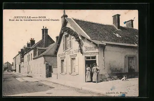 AK Neuville-aux-Bois, Rue de la Gendarmerie, Restaurant Boron