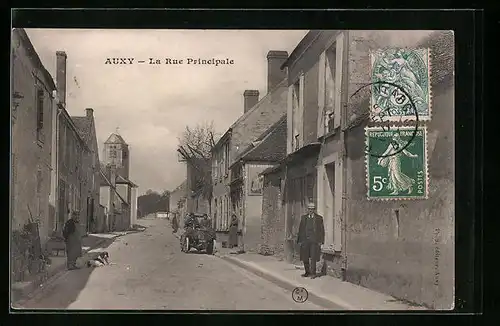 AK Auxy, La Rue Principale
