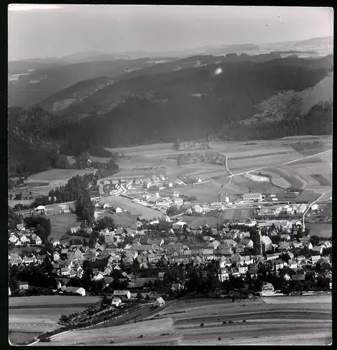 Fotografie Hans Bertram, München, Ansicht Stadtsteinach, Luftbild - Fliegeraufnahme Bayerischer Flugdienst