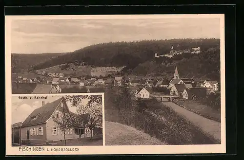 AK Fischingen i. H., Gasthof zum Bahnhof, Teilansicht