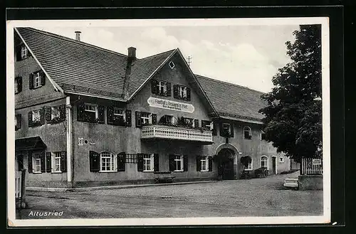 AK Altusried, Gasthof und Brauerei zur Post