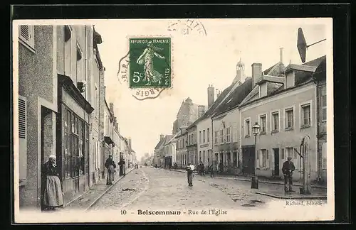 AK Boiscommun, Rue de l`Église, Strassenpartie