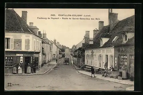 AK Chatillon-Coligny, Faubourg du Peyrault, Route de Sainte-Geneviève des Bois