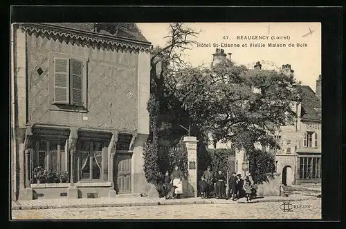 AK Beaugency, Hôtel St-Etienne et Vieille Maison de Bois