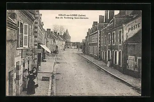 AK Sully-sur-Loire, Rue du Faubourg Saint-Germain