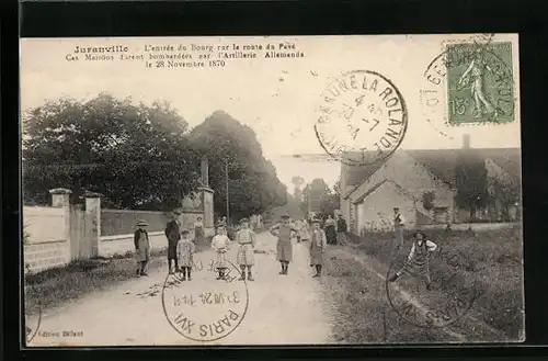 AK Juranville, L`entrée du Bourg par la route du Pavé