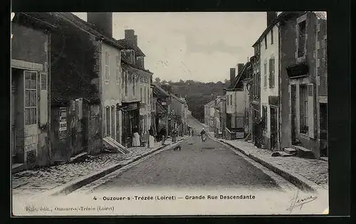 AK Ouzouer-sur-Trézée, Grande Rue Descendante