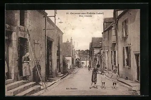 AK Ouzouer-sur-Trézée, Rue Chaude