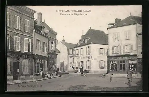 AK Chateau-Renard, Place de la République