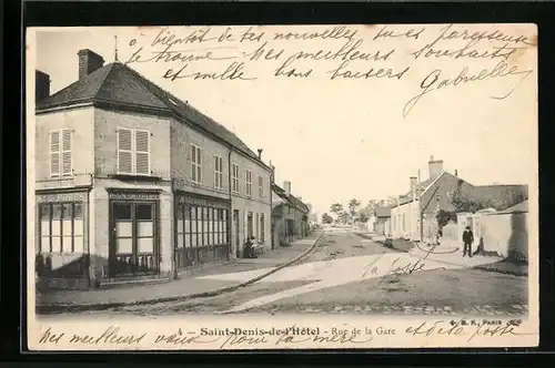 AK Saint-Denis-de-l`Hotel, Rue de la Gare