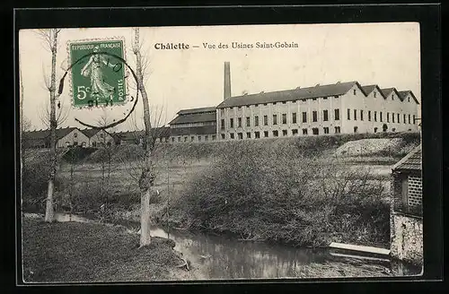AK Chalette, Vue des Usines Saint-Gobain