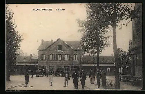 AK Montdidier, La Gare, Bahnhof