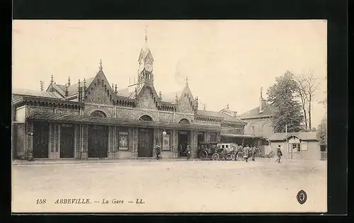 AK Abbeville, La Gare, Bahnhof