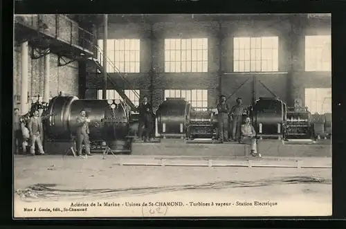 AK Saint-Chamond, Aciéries de la Marine, Usines de Saint-Chamond, Turbines à vapeur, Station Electrique