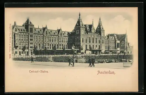 AK Amsterdam, Centraal-Station, Bahnhof