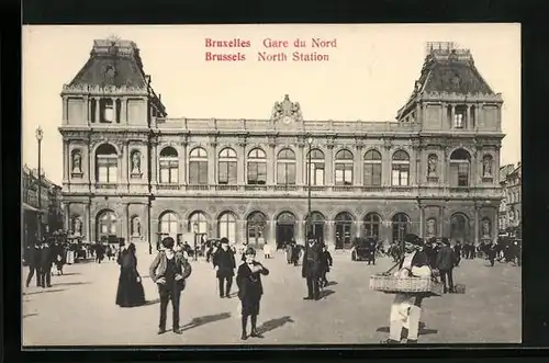 AK Brüssel / Bruxelles, Gare du Nord, Bahnhof