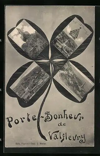 Blumengruss-AK Valfleury, La Maison des Peres, Vue générale