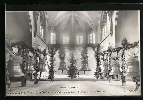 AK Montdidier, Eglise St. Pierre, Bapteme des Cloches, Glocke