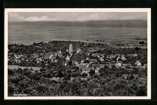 AK Bergfelden, Ortsansicht aus der Vogelschau