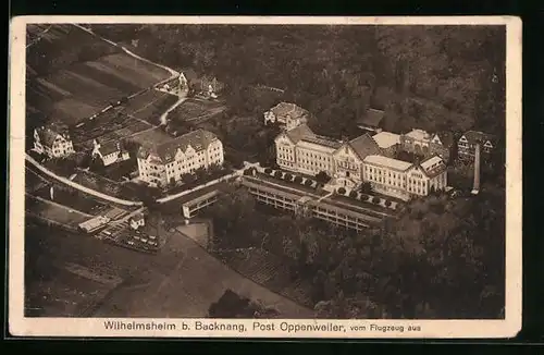 AK Backnang, Wilhelmsheim, Fliegeraufnahme