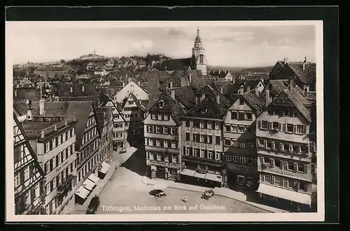 AK Tübingen, Marktplatz mit Blick auf Osterberg