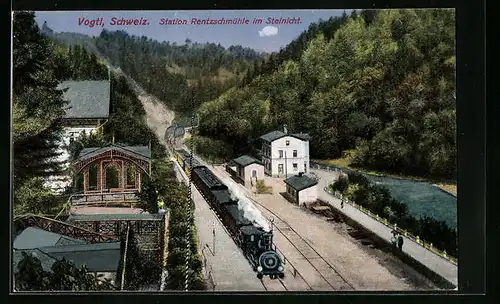 AK Rentzschmühle, Bahnhof im Steinicht