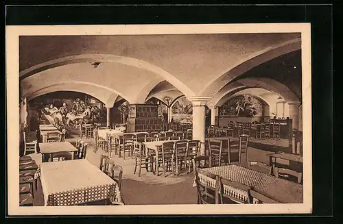 AK Fischbachau, Gasthof Hammer, Innenansicht