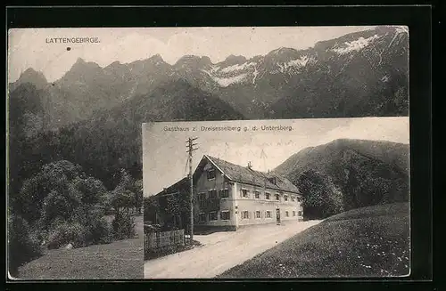 AK Haidmühle / Dreisesselberg, Gasthaus gegen den Untersberg, Lattengebirge