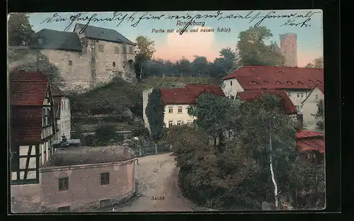 AK Ronneburg, Partie mit altem und neuem Schloss