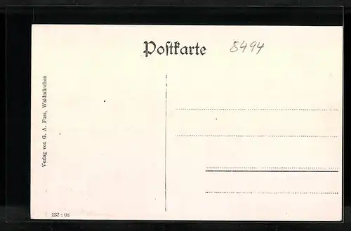 AK Waldmünchen, Marktplatz aus der Vogelschau