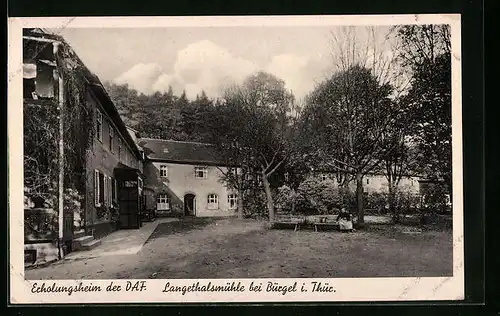 AK Langethalsmühle bei Bürgel /Thür., Erholungsheim der DAF