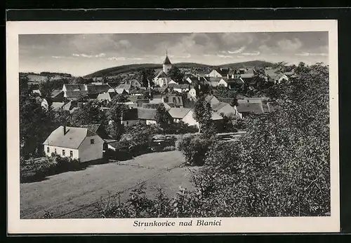 AK Strunkovice nad Blanicí, Ortsansicht aus der Vogelschau