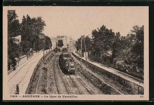 AK Asnières, La ligne de Versailles