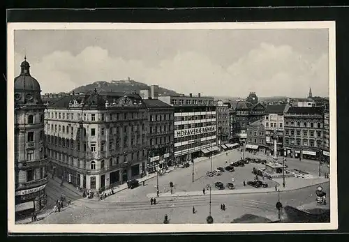 AK Brünn, Freiheitsplatz aus der Vogelschau