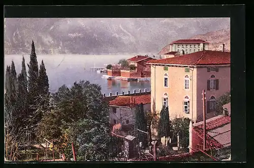 AK Torbole, Panorama mit See
