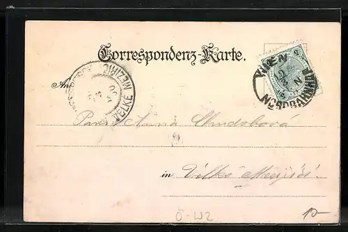 Lithographie Wien, Praterstern mit Denkmal