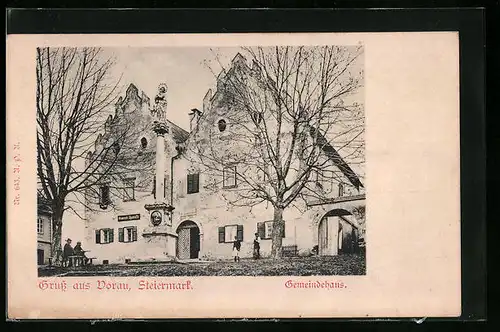 AK Dorau, Gemeindehaus im Frühjahr