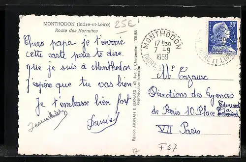 AK Monthodon, Route des Hermites