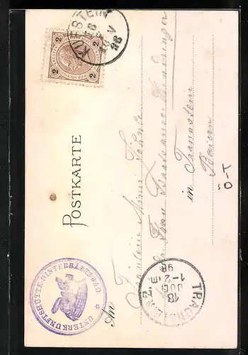 Künstler-AK Hinterbärenbad, Kaiserthal bei Kufstein