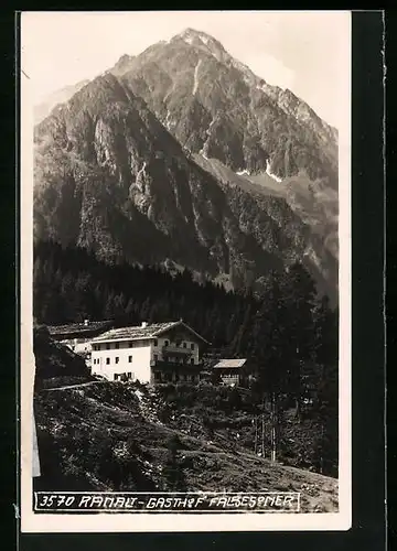 AK Ranalt, Gasthaus Falbesoner gegen Berge