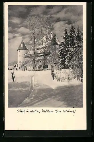 AK Radstadt, Schloss Dandalier im Winter
