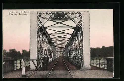 AK Temsche, De brug - Le Pont