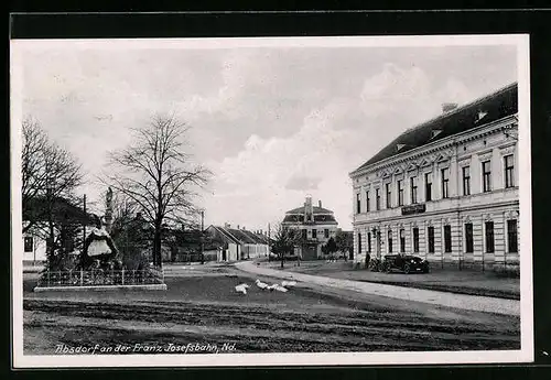 AK Absdorf, Ortspartie an der Franz-Josefsbahn